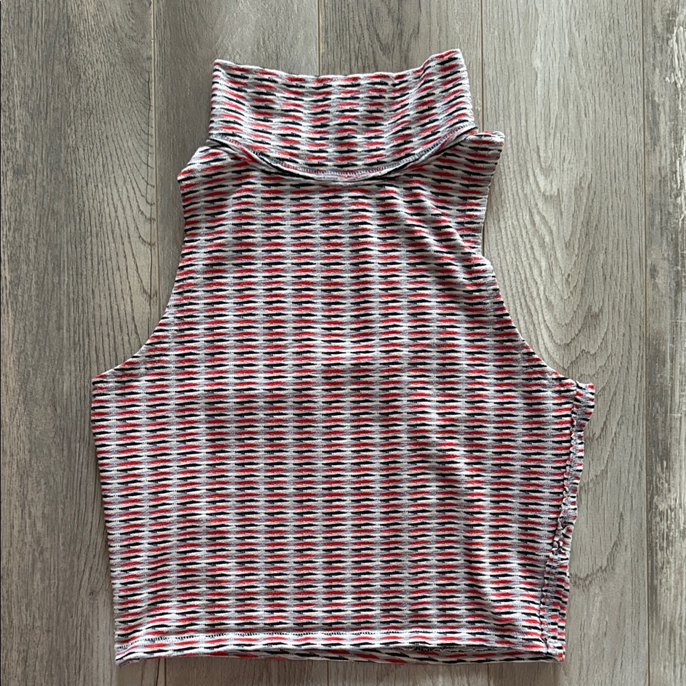Free People Little Baby Blue Multi Print Tank, Size Small